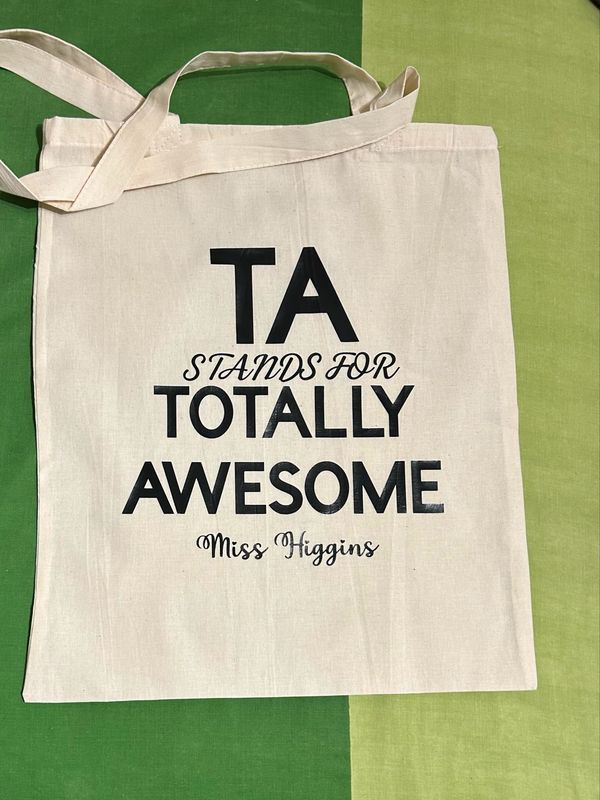 Personalised Totally Awesome TA ATote Bag