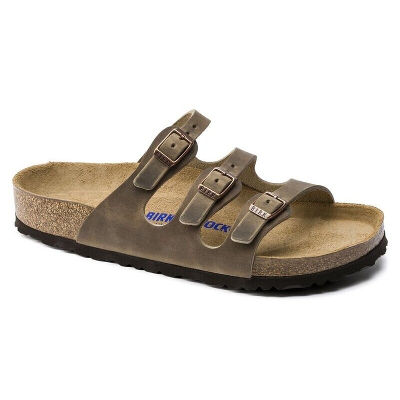 Florida Soft Footbed Oiled Leather in Tobacco Brown