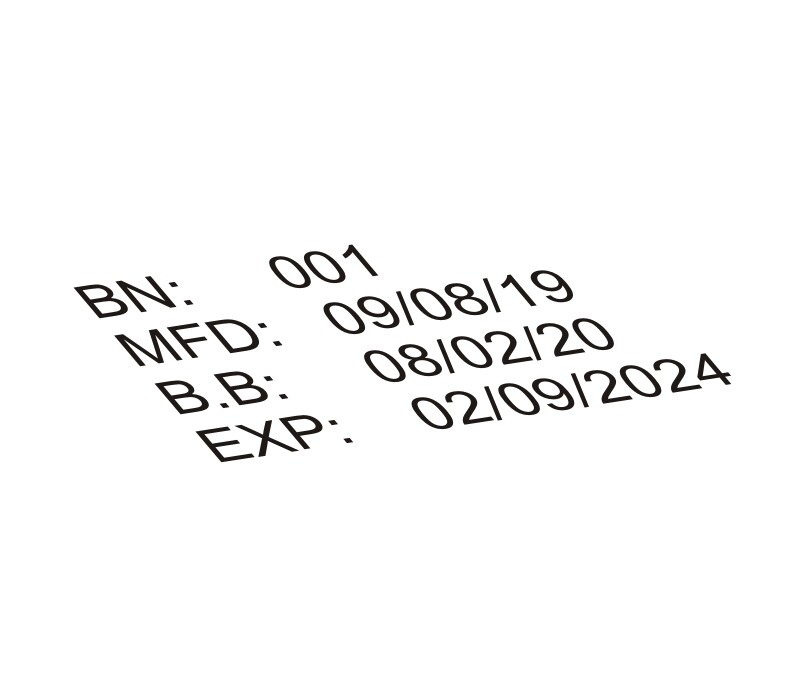 Custom DIY Product Numbering Stamp with Ink &amp; Pad – Exp Date, Batch No, Mfg Date