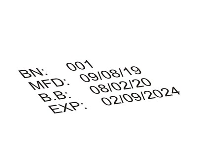 Custom DIY Product Numbering Stamp with Ink &amp; Pad – Exp Date, Batch No, Mfg Date