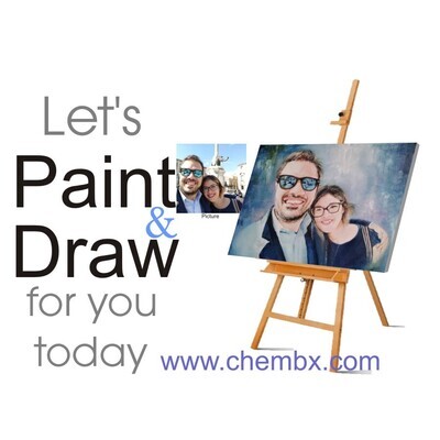 Custom hand Painted Portrait Drawing Artwork -Artist online now- African Artwork of any concept of your choice - Book now online