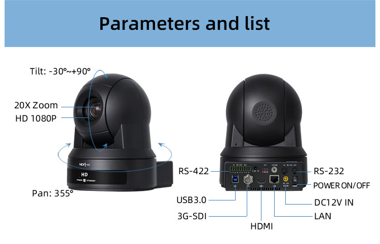 PTZ CAMERA UH62DVN, Sensor 1/2.8&quot;,4k HDMI