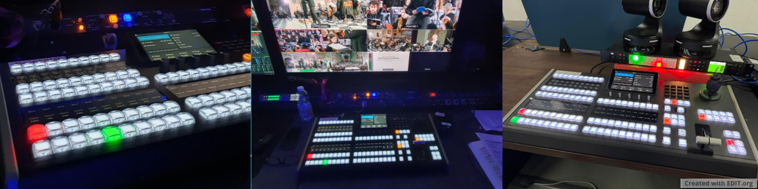 Advanced professional control panel compatible with ATEM, vMix, and OBS Studio, featuring built-in PTZ camera control and an expanded set of illuminated buttons. Designed for demanding live production environments, it offers a compact yet powerful layout with intuitive operation. Ideal for technical directors and content creators who need precise switching, PTZ camera movements, and full control over complex video workflows. Seamlessly integrates with multicam switchers and streaming platforms, providing reliable connectivity for professional AV productions.