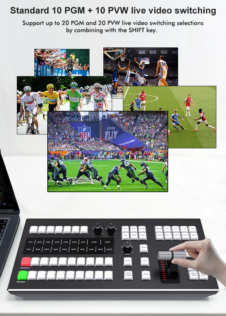 Control Panel, CP 50B ATEM with LCD Display,Bitfocus Companion compatible.