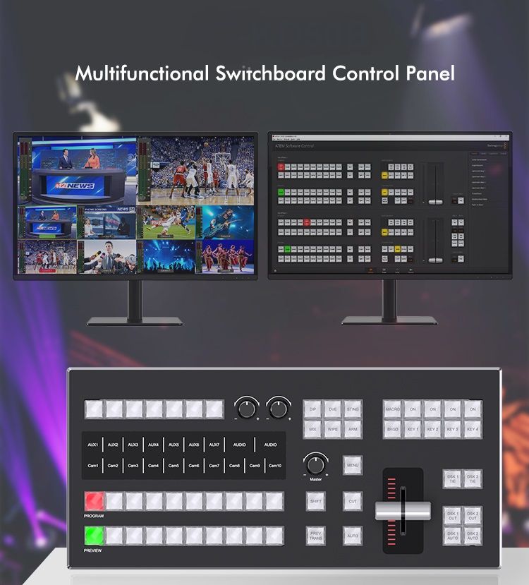 Control Panel, CP 50B ATEM with LCD Display,Bitfocus Companion compatible.