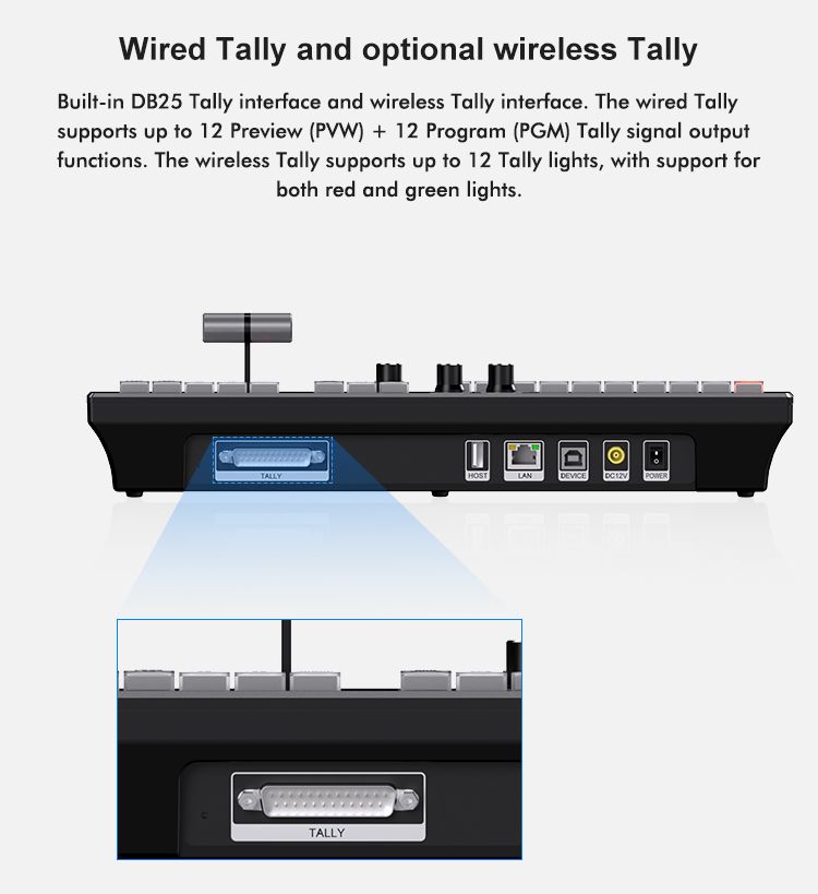 Control Panel, CP 50B ATEM with LCD Display,Bitfocus Companion compatible.