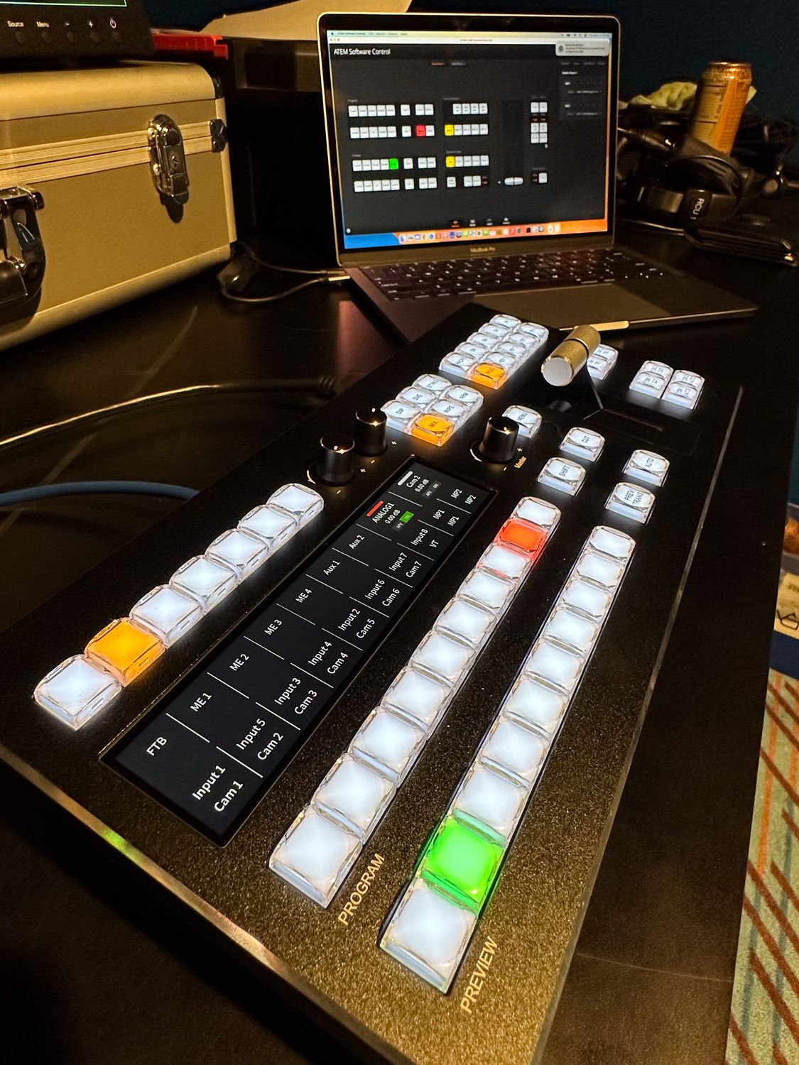 Control Panel, CP 50B #ATEM with LCD Display,#Bitfocus #Companion compatible.
