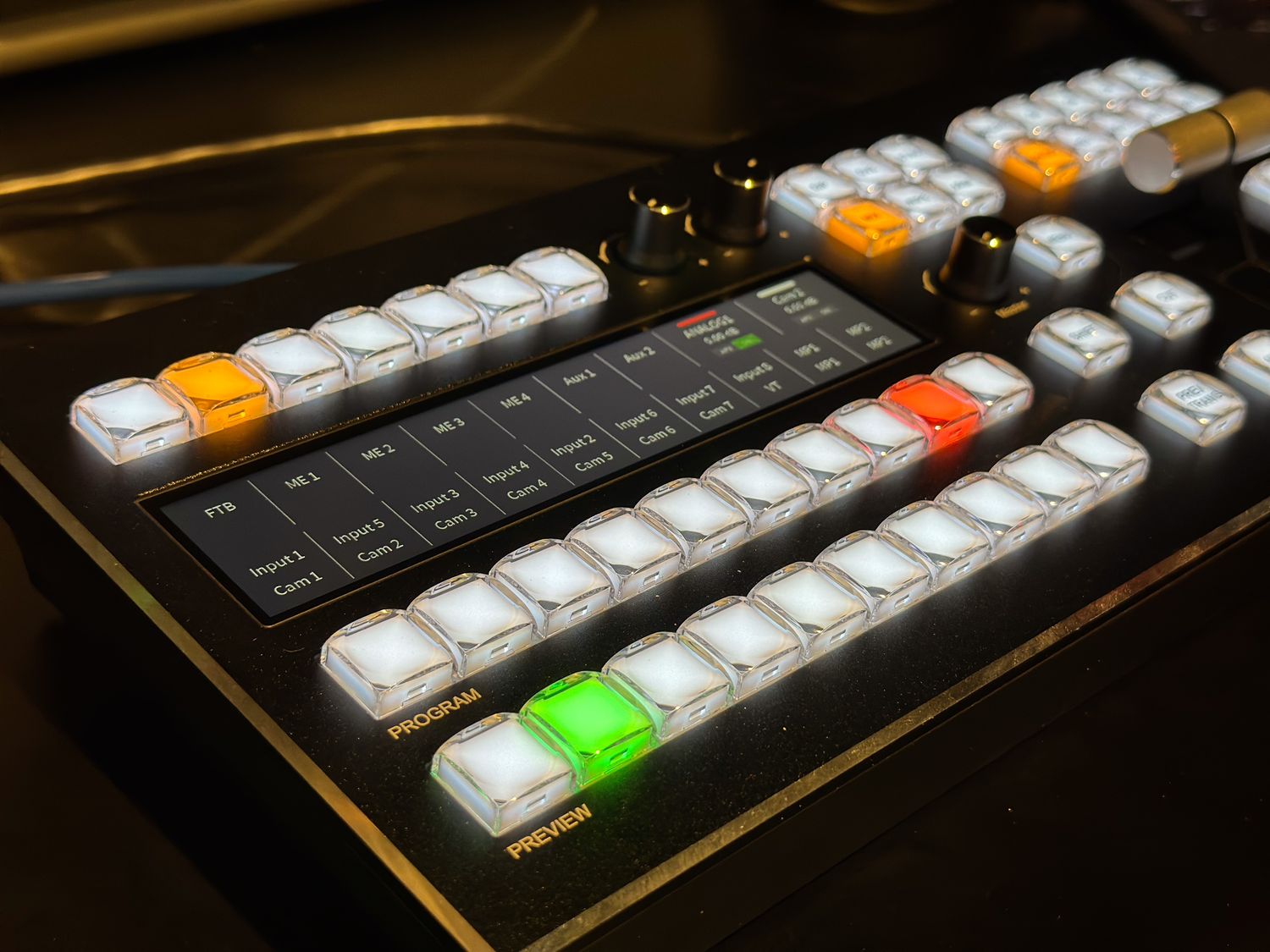 Control Panel, CP 50B #ATEM with LCD Display,#Bitfocus #Companion compatible.