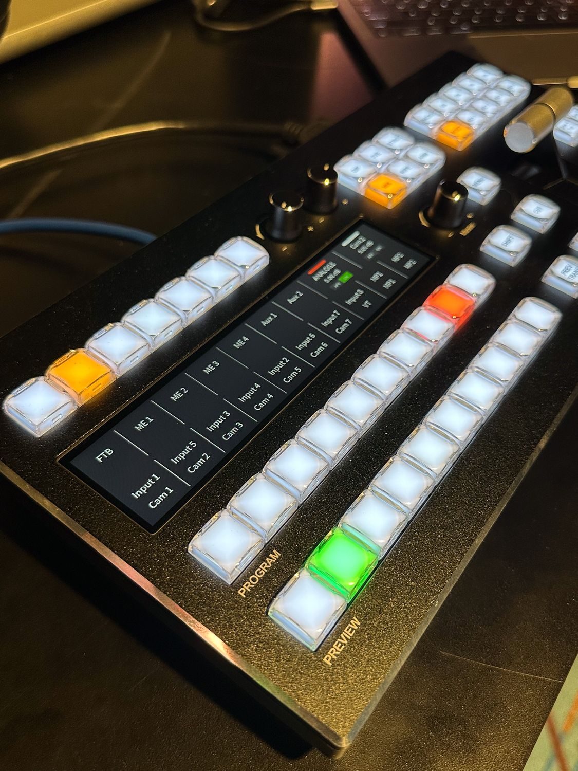 Control Panel, CP 50B #ATEM with LCD Display,#Bitfocus #Companion compatible.