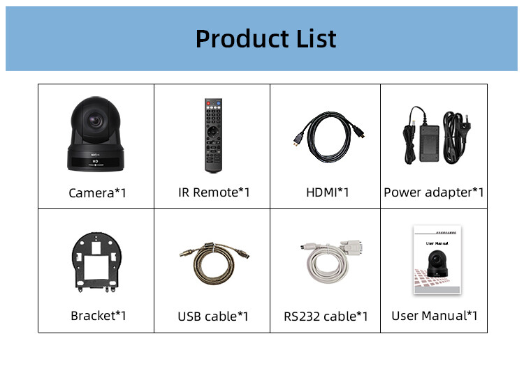 PTZ CAMERA UH62DVN, Sensor 1/2.8",4k HDMI