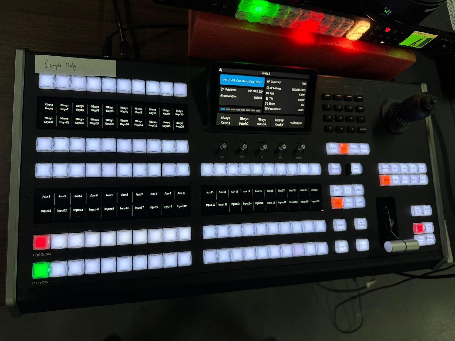 Advanced professional control panel compatible with ATEM, vMix, and OBS Studio, featuring built-in PTZ camera control and an expanded set of illuminated buttons. Designed for demanding live production environments, it offers a compact yet powerful layout with intuitive operation. Ideal for technical directors and content creators who need precise switching, PTZ camera movements, and full control over complex video workflows. Seamlessly integrates with multicam switchers and streaming platforms, providing reliable connectivity for professional AV productions. #COMPANION