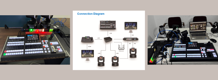 Advanced professional control panel compatible with ATEM, vMix, and OBS Studio, featuring built-in PTZ camera control and an expanded set of illuminated buttons. Designed for demanding live production environments, it offers a compact yet powerful layout with intuitive operation. Ideal for technical directors and content creators who need precise switching, PTZ camera movements, and full control over complex video workflows. Seamlessly integrates with multicam switchers and streaming platforms, providing reliable connectivity for professional AV productions.