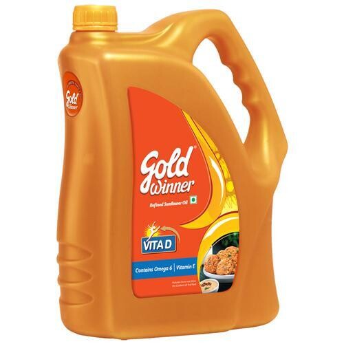 Gold Winner Refined Sunflower - Oil, 5 Ltr