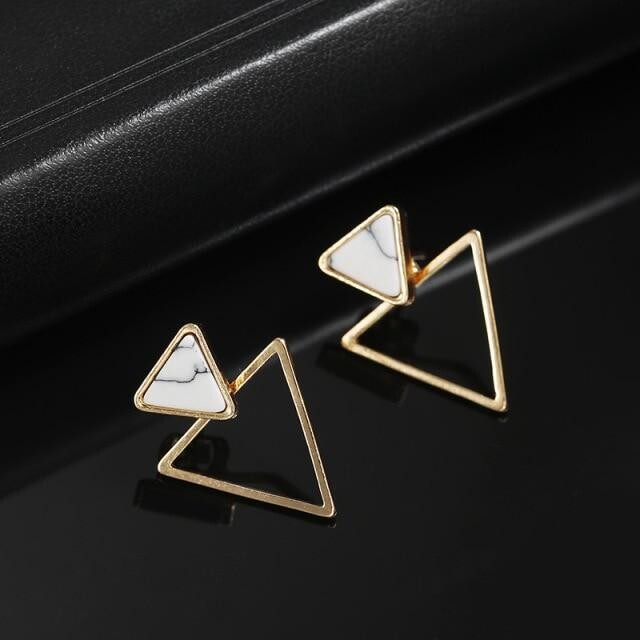 LATS New Fashion Round Dangle Korean Drop Earrings for Women Geometric Round Heart Gold Earring 2021 Trend Wedding Jewelry