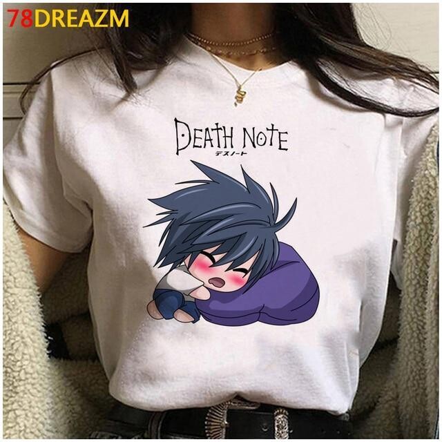 Women's Death Graphic Cartoon Death Note Fashion T-shirt