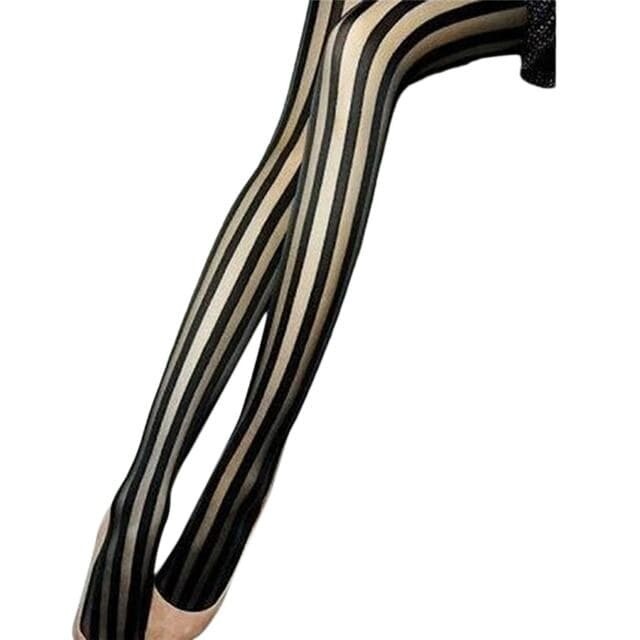 Women’s New Sexy Skinny Stockings Goth Rocker Cross Bandage Tights