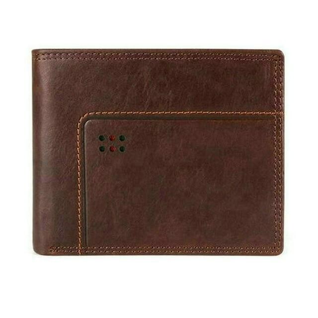 Brown Genuine Leather Mens Wallet With Card Holders & Coin Pocket
