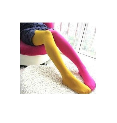 Women's Patchwork Footed Tights Stretchy Pantyhose Stockings Elastic Two Color Silk Stockings Skinny Legs