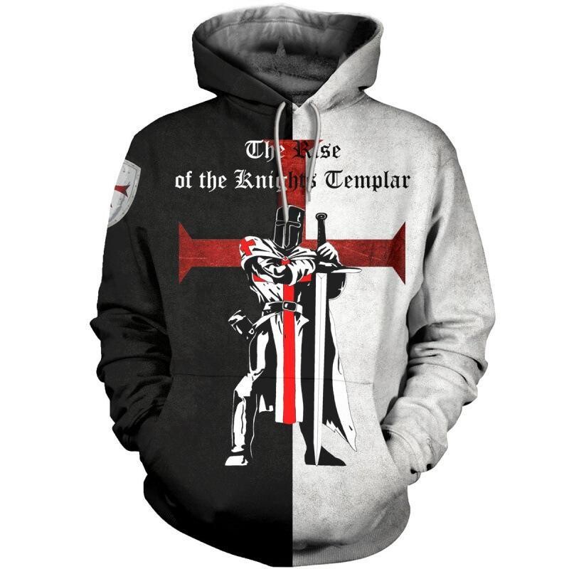 3D Printed Knights Templar Anime Cosplay Sweatshirts Hoodies Coat Tops S-5XL