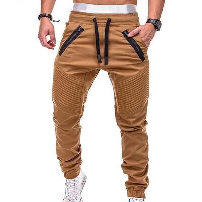 SANDWOOD: Men’s Sweatpants Streetwear Trousers Stripes Drawstring Zipper Pockets Cargo Pants