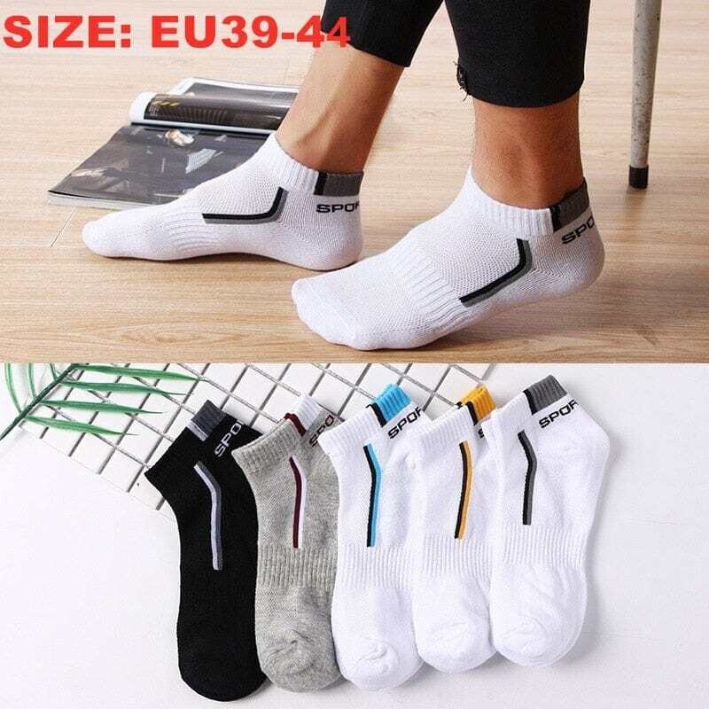 CARTERBRITO: Men's 5 Pairs Mesh Breathable Ankle Socks