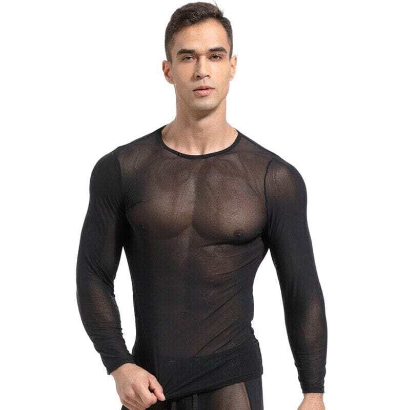Breathable Mesh Sport Shirt Men Long Sleeve Quick Dry Running Workout Exercise T Shirt Man Bodybuilding Training Gym Yoga Tshirt