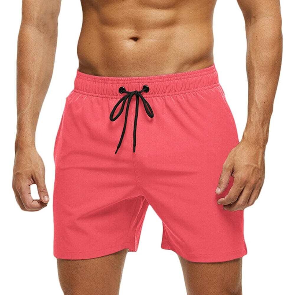 ZZCPAY: Men's Stretch Quick Dry Zipper Pockets Mesh Lining Beach Shorts