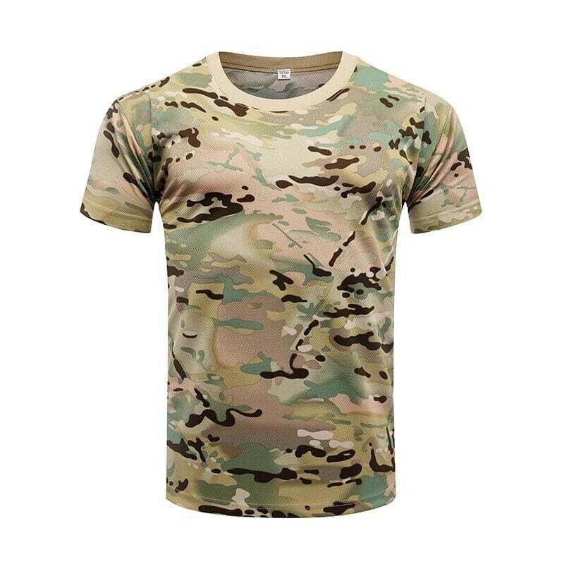 CARTERBRITO: Men's Camouflage Tactical Short Sleeve Quick Dry Combat T-Shirt