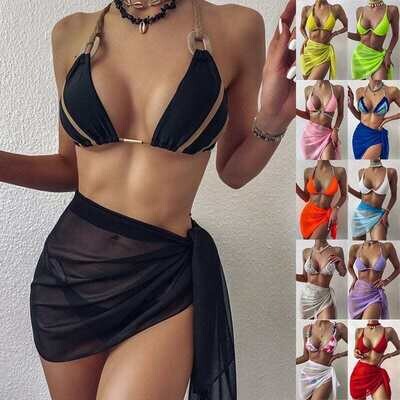 CARTERBRITO: Chiffon Wrap Kaftan Sarong 18 Color Bikini Cover Ups