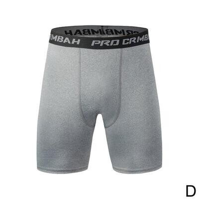 CARTERBRITO Grey Athletic Compression Shorts for Men.