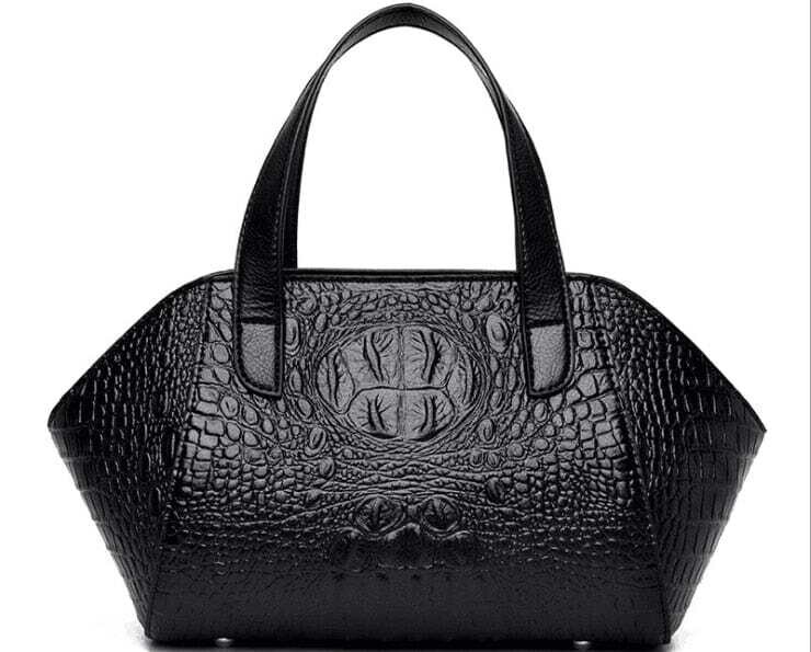 Chenxiaobo: Women's  Genuine Leather Crocodile Luxury  Designer Crossbody Bags Female Retro Tote Handbags