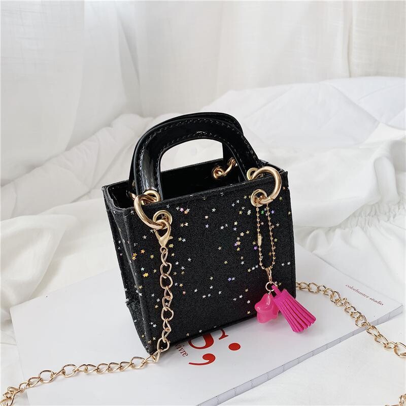 Natrugo: Women's Luxury Designer Mini Square Shoulder Fashion Pu Leather Women's Handbag Sequins Chain Messenger Bags
