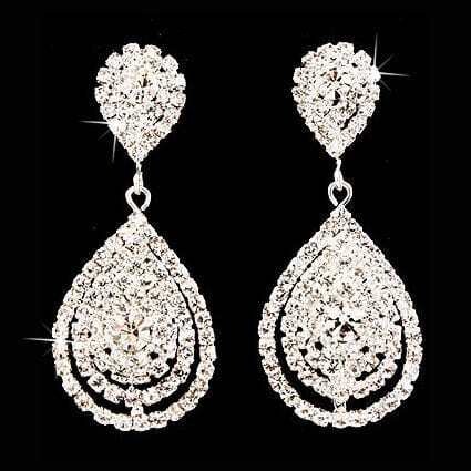Bridal Wedding Jewelry Crystal Rhinestone Earrings