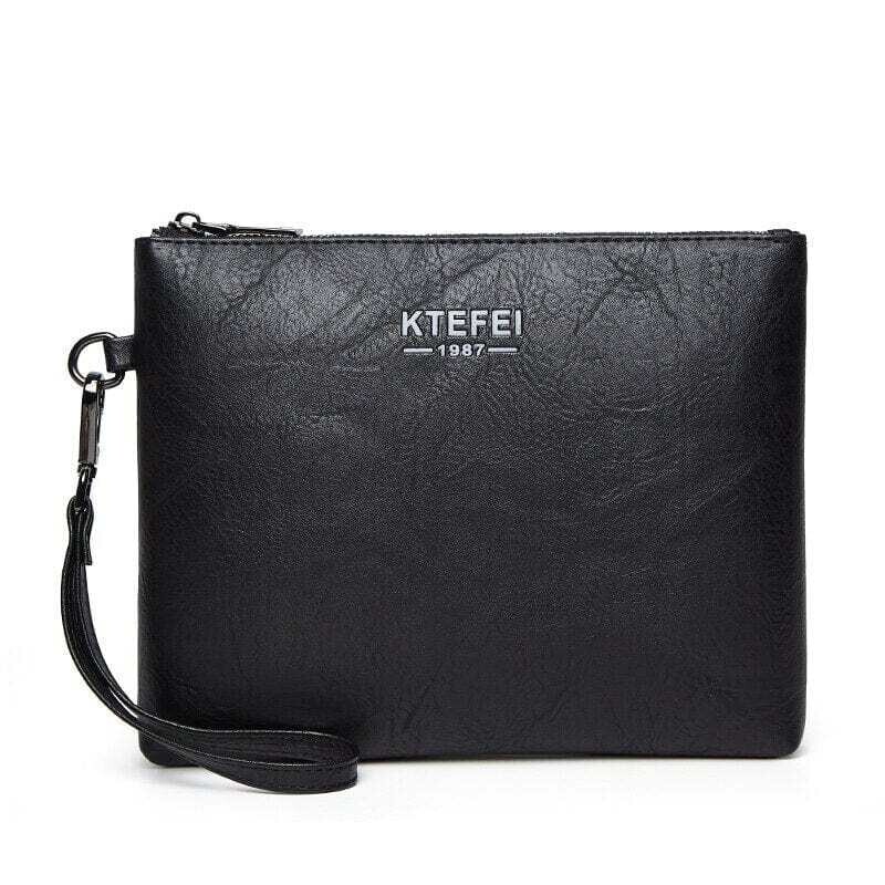 KTEFEI: Men's Leather Day Clutch Handbags
