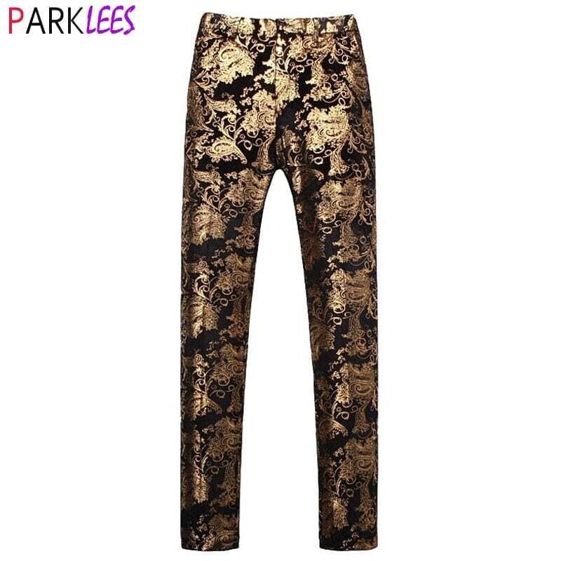 Luxury Floral Stamped Pants for Men by PARKLEES