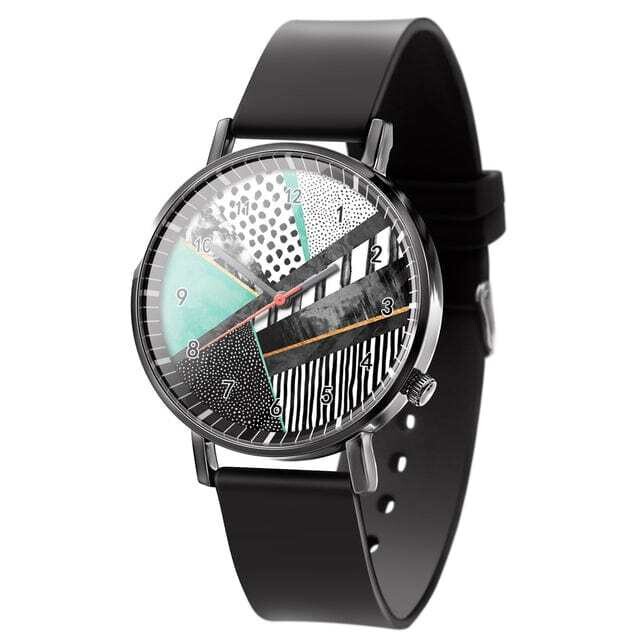 MISS WHITE: Men's Rose Gold Geometric Dial Watches Quartz Sports Wrist Watch