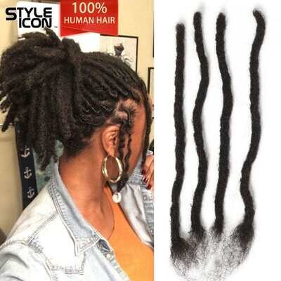 Styleicon Dreadlocks 100% Human Hair Tight Afro Kinky Human Hair Extensions 20/40/60-strand/lot