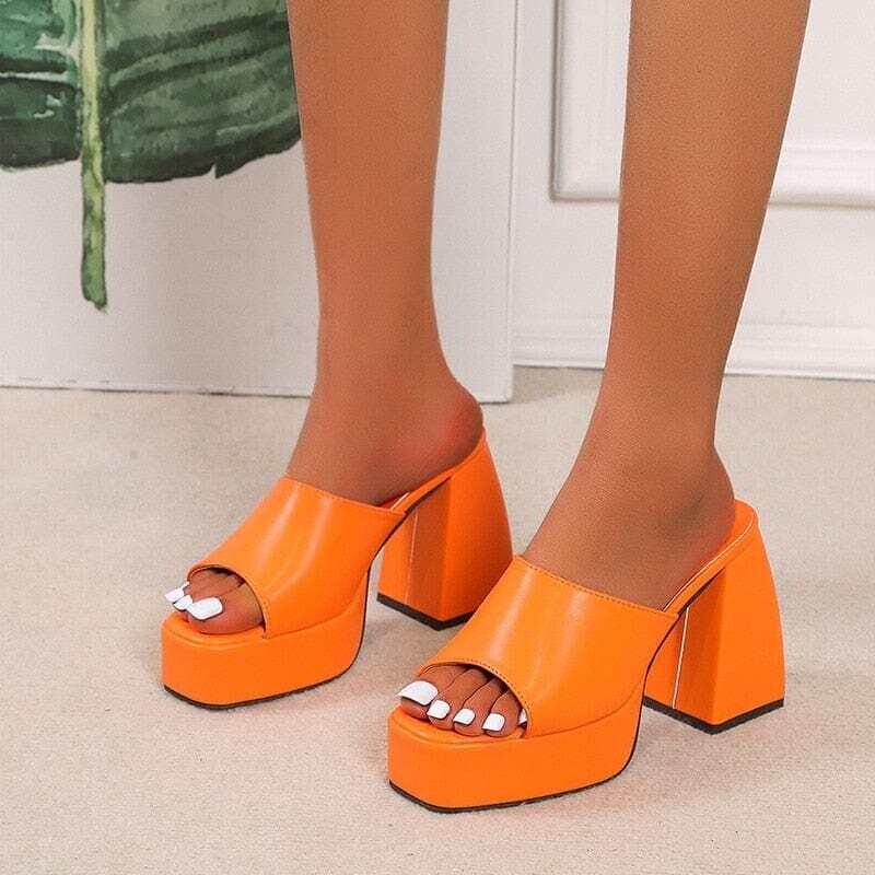 Luxury Women's High Heels Chain Platform Summer Party Shoes Zapatos Mujer Size 35-43