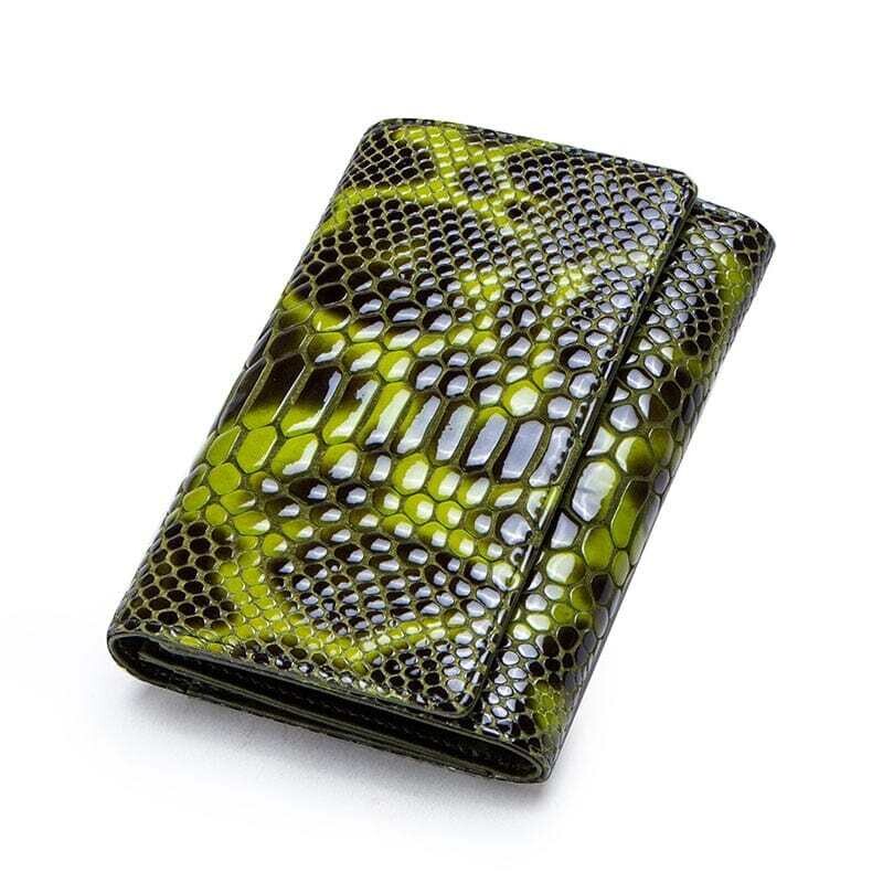 Leather Serpentine Design Women's Wallet