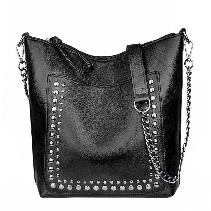 Women's Rivet Crossbody  Leather Messenger Bags