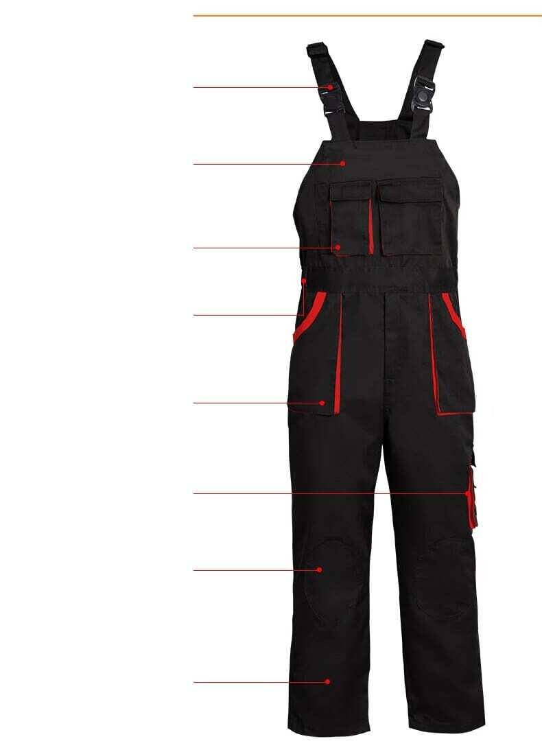 Men's cargo overalls Bib Overalls are a multi-pocket mechanic's uniform.
