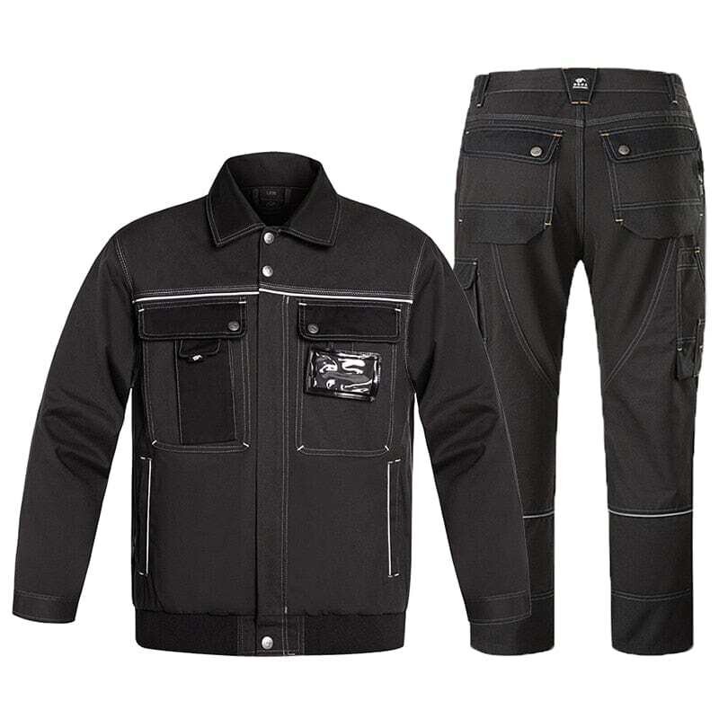Thick Welding Suit Durable Work Uniform Two-ply Coverall work jacket cargo jumpsuit