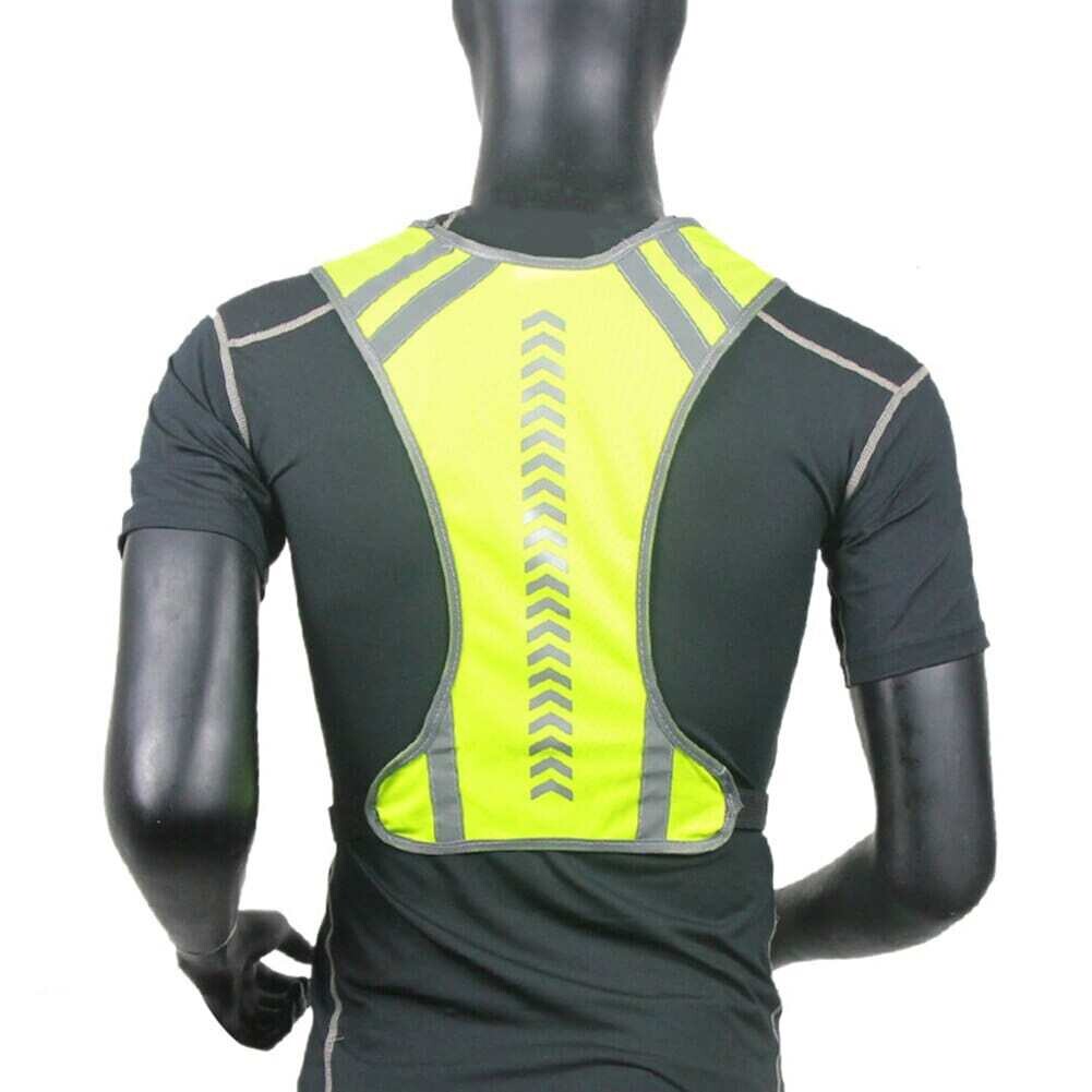 Outdoor Night Riding Running Reflective Vest Safety Security Sports Vest Night Bicycle Cycling Riding Jogging Vest Guiding Light