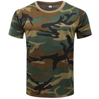 Short-sleeve camouflage t-shirt summer top Nose Military t-shirt streetwear menswear