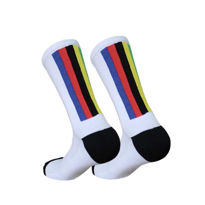 New Champion Colorful Stripes Sports Breathable Bike Socks