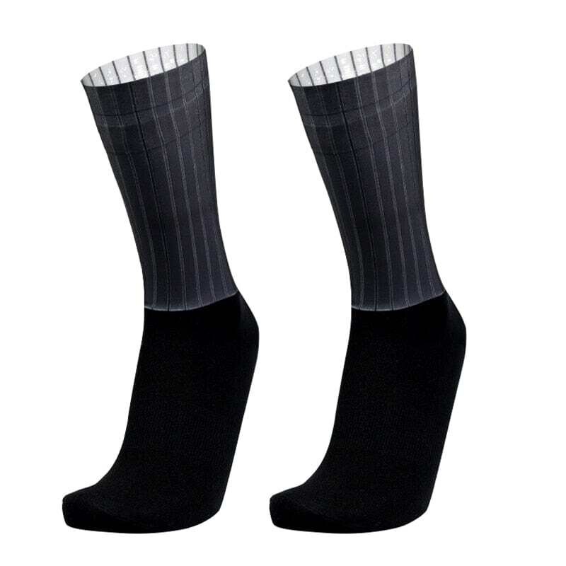 Men's Summer Aero Socks with Anti-Slip Silicone, Whiteline, Sport Running, Cycling, Calcetines