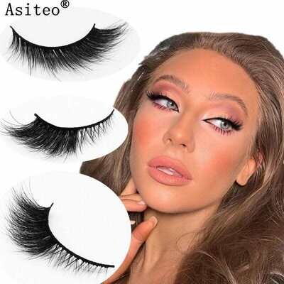 The popular fake lashes from Asieteo 3D Winged End Eye Elongated Thick Mink Lash Natural Wispy Soft Handmade Wings Stage