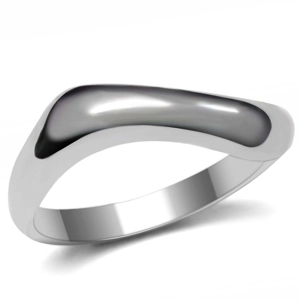 TK031 - High polished (no plating) Stainless Steel Ring with No Stone