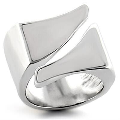 LO755 - Rhodium Brass Ring with No Stone