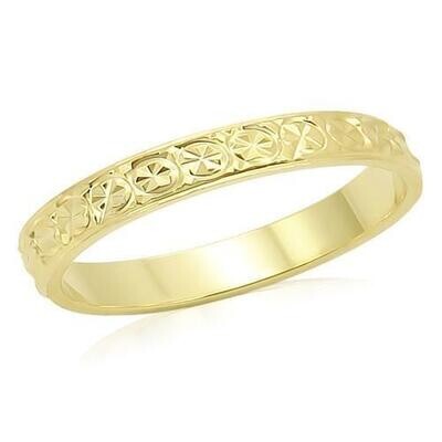 LO995 - Gold Brass Ring with No Stone